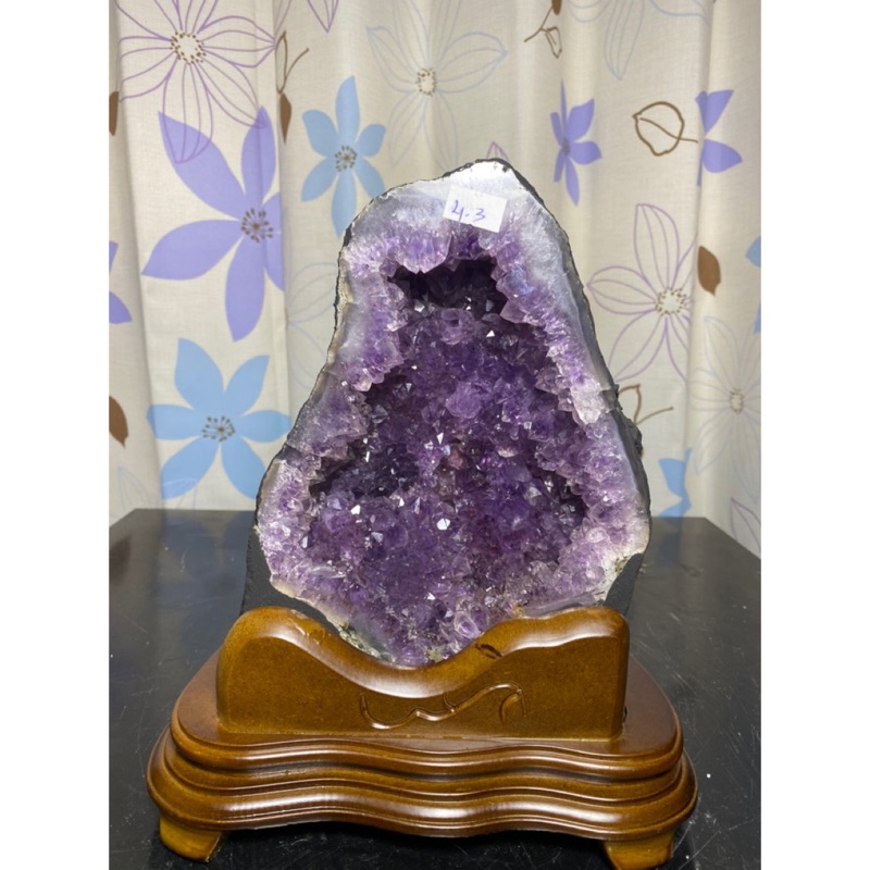 晶洞 烏拉圭 紫晶洞 鈦晶洞 金型 一對 4.3公斤 對洞 陰陽洞  巴西 洞深 稀有 避邪  招財 天然 紫水晶