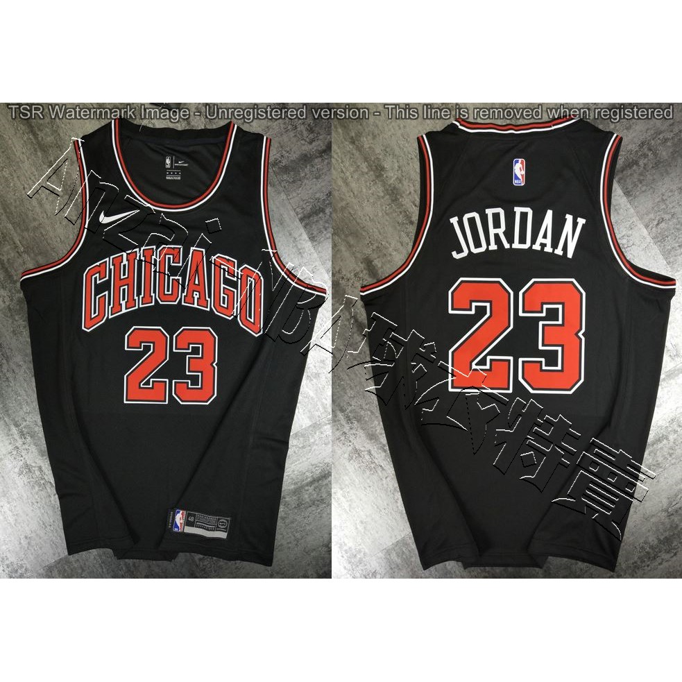 NBA球衣 17-18全新賽季Chicago Bulls芝加哥公牛隊 JORDAN 黑色訂製球衣-全隊都有