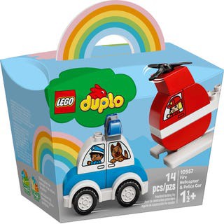 【樂GO】樂高 LEGO 10957  DUPLO 得寶系列 消防直升機&amp;警車 樂高積木大顆粒 全新 正版