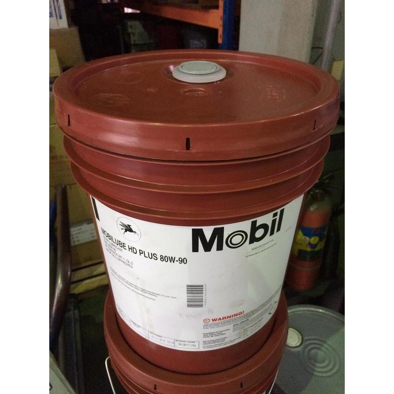 【MOBIL 美孚】Mobilube HD Plus 80W90 車用齒輪油、17.2 KG/桶裝【美國進口】