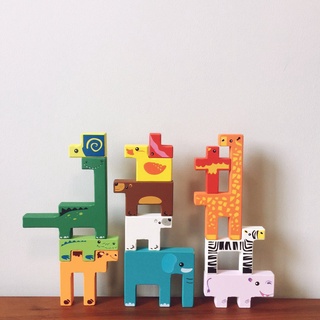 創意幾何動物積木 兒童積木立體益智兒童玩具 俄羅斯方塊動物積木
