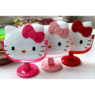😋😋Hello Kitty可愛卡通梳妝台式鏡子浴室桌鏡旋轉化妝鏡