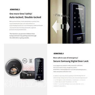 韓國 三星智能門鎖 門鎖 門鎖大門 門鎖釦 鐵門指紋鎖戶外老式門電子門鎖智能感應電控刷卡密碼 #3