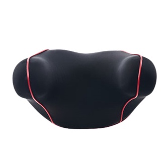 安伯特 邱比特睡眠專用枕 記憶棉冰絲布紓壓頭枕 超柔軟透氣舒適 頸靠墊 黑色紅邊 ABT-A111