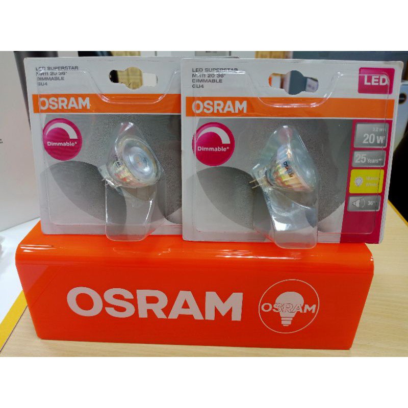 OSRAM 歐司朗 LED MR11 2.5W 不可調光 3.2W 可調光 投射燈 (2700K 黃光) 12V