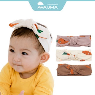 [5+1 活動] Avauma 嬰兒頭帶頭帶新生嬰兒 3M~2T 男孩女嬰髮飾嬰兒胡蘿蔔 3 色
