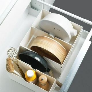 居家家日系多功能收納盒廚房櫥櫃雜物分類置物架桌面整理儲物盒子