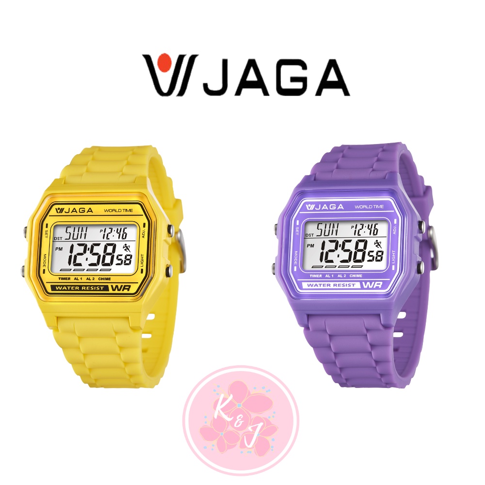 【JAGA捷卡】 冷光電子錶 Digital Watch K&amp;J SHOP 台灣廠商 學生錶  防水 M1103