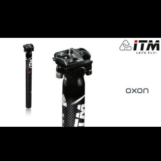 OXON 碳纖維+鋁合金座管 31.6 350L 黑色座管 自行車座管