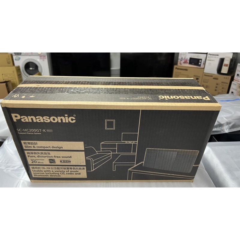 Panasonic國際牌輕薄設計藍芽/USB/CD組合音響 SC-HC200GT-K
