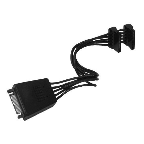 光華CUMA散熱精品*銀欣 (SST-CP06-E2)超柔軟 SATA 一分2 穩壓電源線材/內含穩壓大電容~現貨