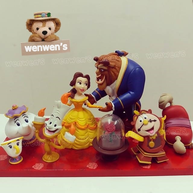 【Wenwens】日本帶回 美女與野獸 貝兒 WCF MEGA 貝兒野獸 茶壺媽媽 阿奇杯 時鐘 貝兒 公仔