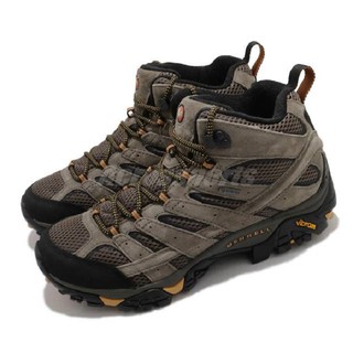 美國 MERRELL MOAB 2 GTX 防水透氣 黃金鞋底健行鞋/高筒登山鞋/健行鞋 男款 J18421 戰地棕
