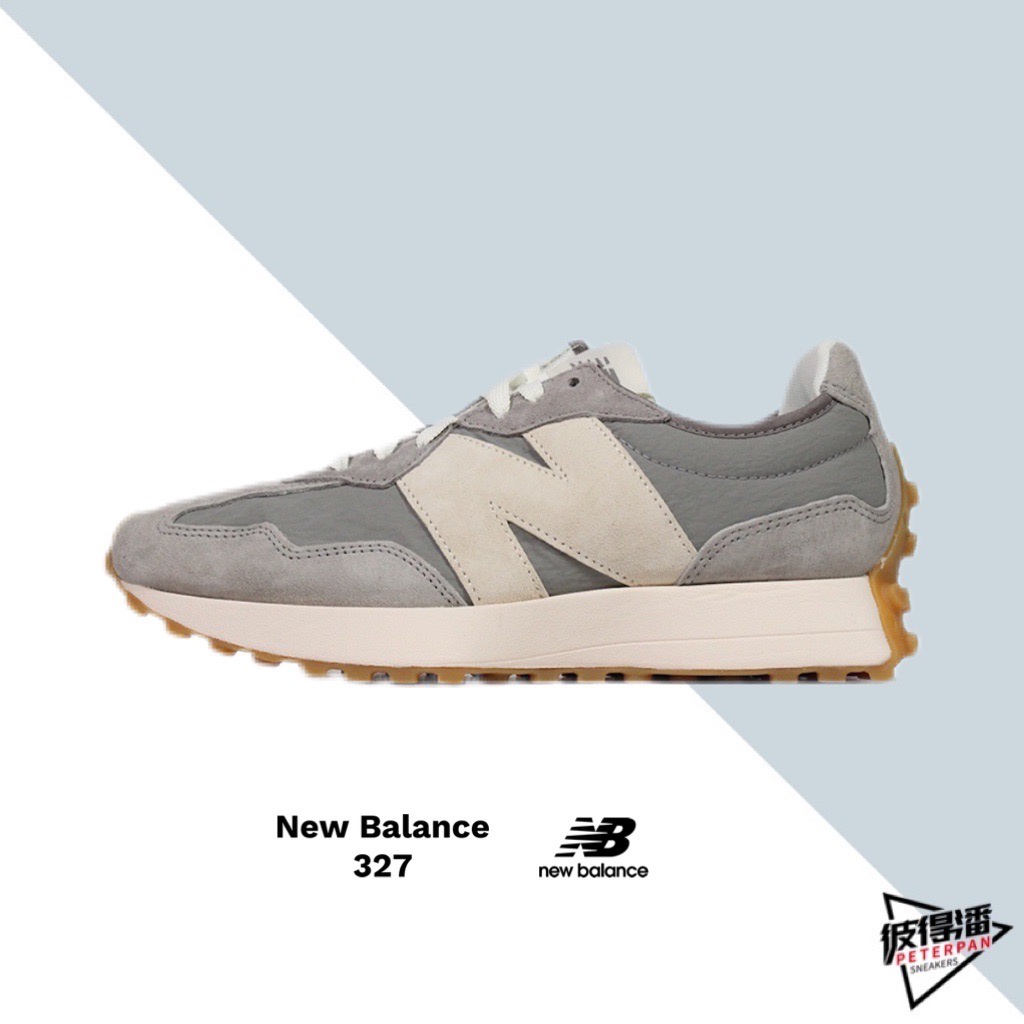 NEW BALANCE 327 NB 莫蘭迪色 灰藍 情侶款 增高 MS327KA1【彼得潘】