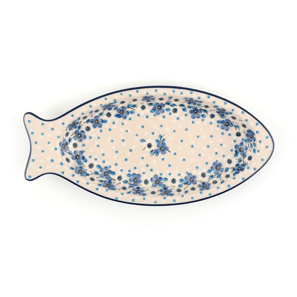 【波蘭陶】Blue White Love 魚造型餐盤M《WUZ屋子-台北》波蘭陶 盤 湯盤 盤子 餐盤 魚造型 造型餐盤