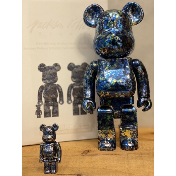 BE@RBRICK Jackson Pollock Studio 電鍍版 400%+100%