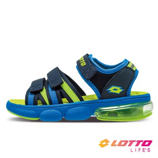 【LOTTO】童鞋 織帶氣墊涼鞋(藍-LT1AKS3206)