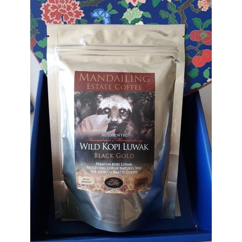 (現貨)陳年熟成蘇門答臘野生麝香貓咖啡豆Black/ Aged Monsoon Wild Kpoi Luwak 200g