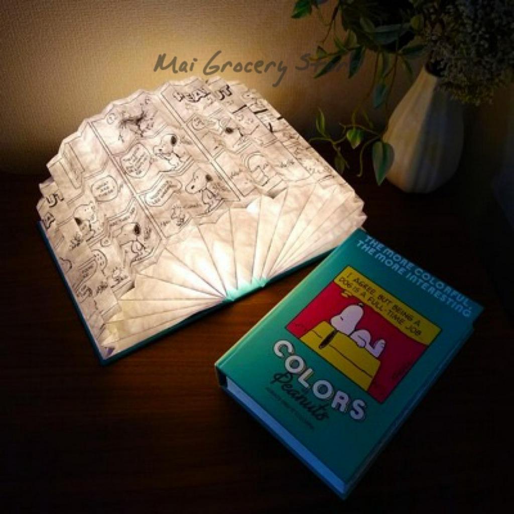 ::小麥2號店:: Peanuts Snoopy LED 書本造型 夜燈 氣氛燈 可無線使用 可充電