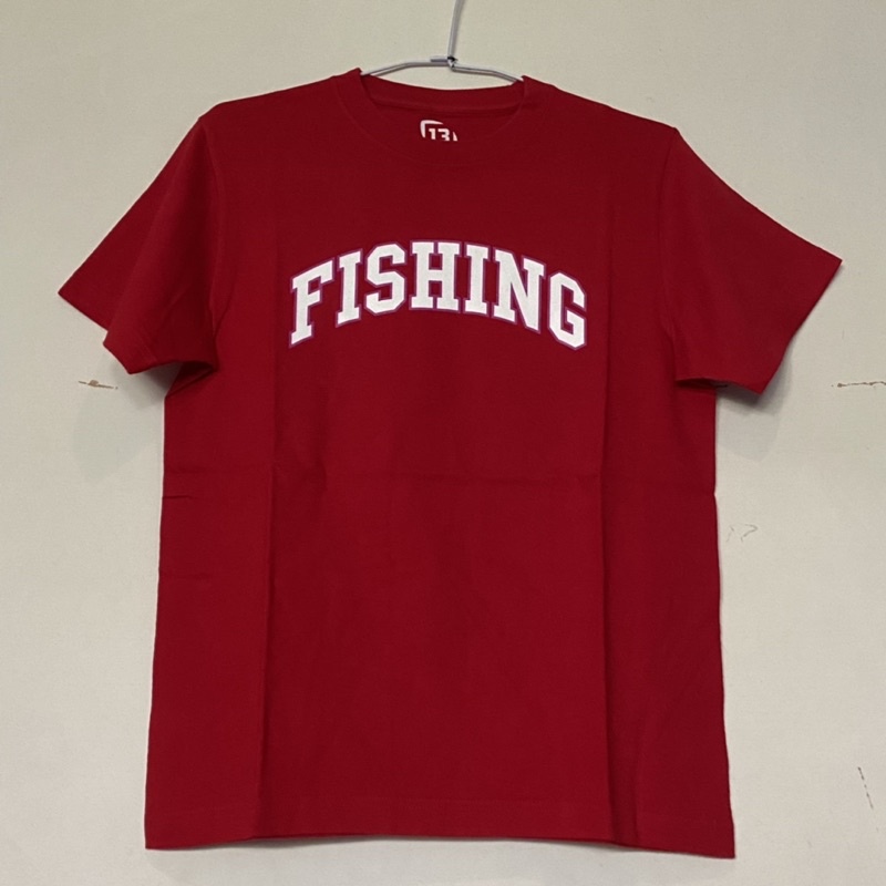 美式休閒風格紅色字母T恤 T-shirt Fishing