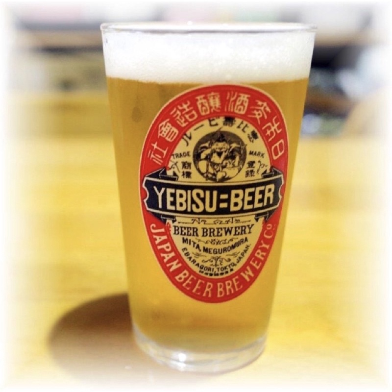 日本 YEBISU 啤酒杯 復古 惠比壽  明治年代  Sapporo asahi suntory 杯