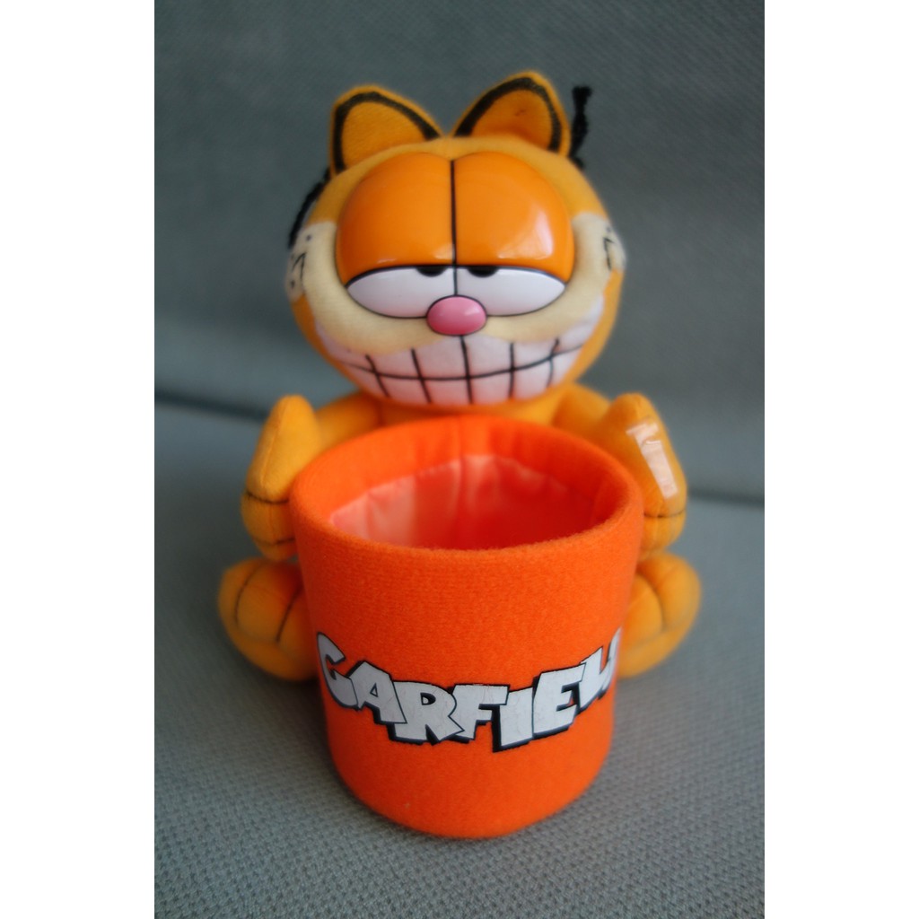 Garfield 加菲貓 娃娃 玩偶 置物盒 筆筒