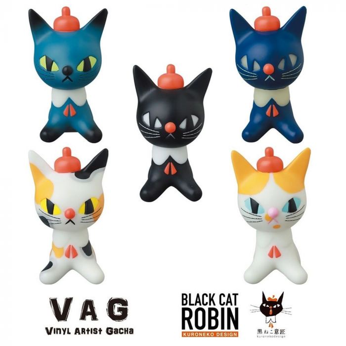 玩世丕作室 MedicomToy VAG#31 日本設計師品牌小搪膠玩具黑貓意匠 BlackcatRobin全5款現貨