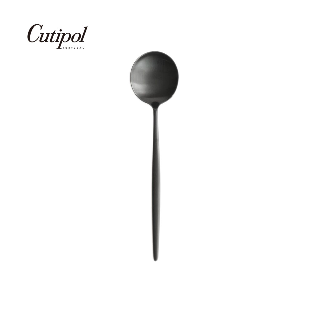 【Cutipol】MOON系列-霧黑不銹鋼-17cm點心匙 葡萄牙手工餐具