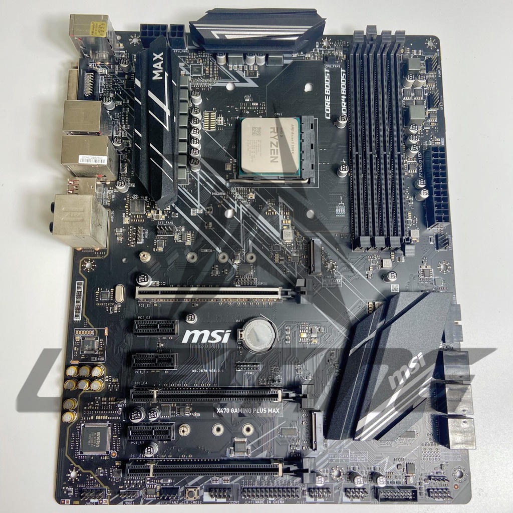 【主板整新品】MSI 微星 X470 GAMING PLUS 主機板 含 AMD R5 3500X(二手)