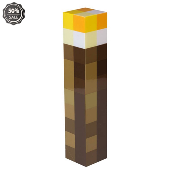 Minecraft我的世界周邊手電筒火把led火炬礦燈四方燈侵權 蝦皮購物