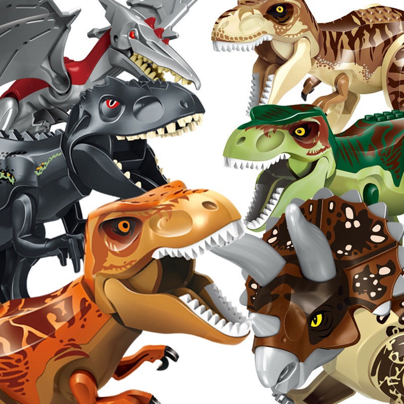 侏羅紀 拼裝 恐龍積木系列 經典禮物紀念品生日兒童玩具