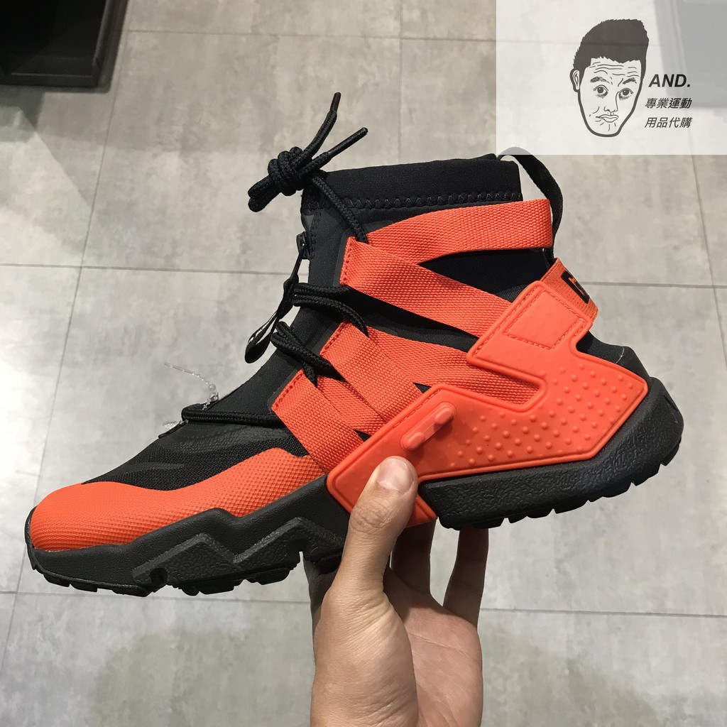 【AND.】NIKE AIR HUARACHE GRIPP 紅黑 高筒  襪套 休閒鞋 男鞋 AO1730-001