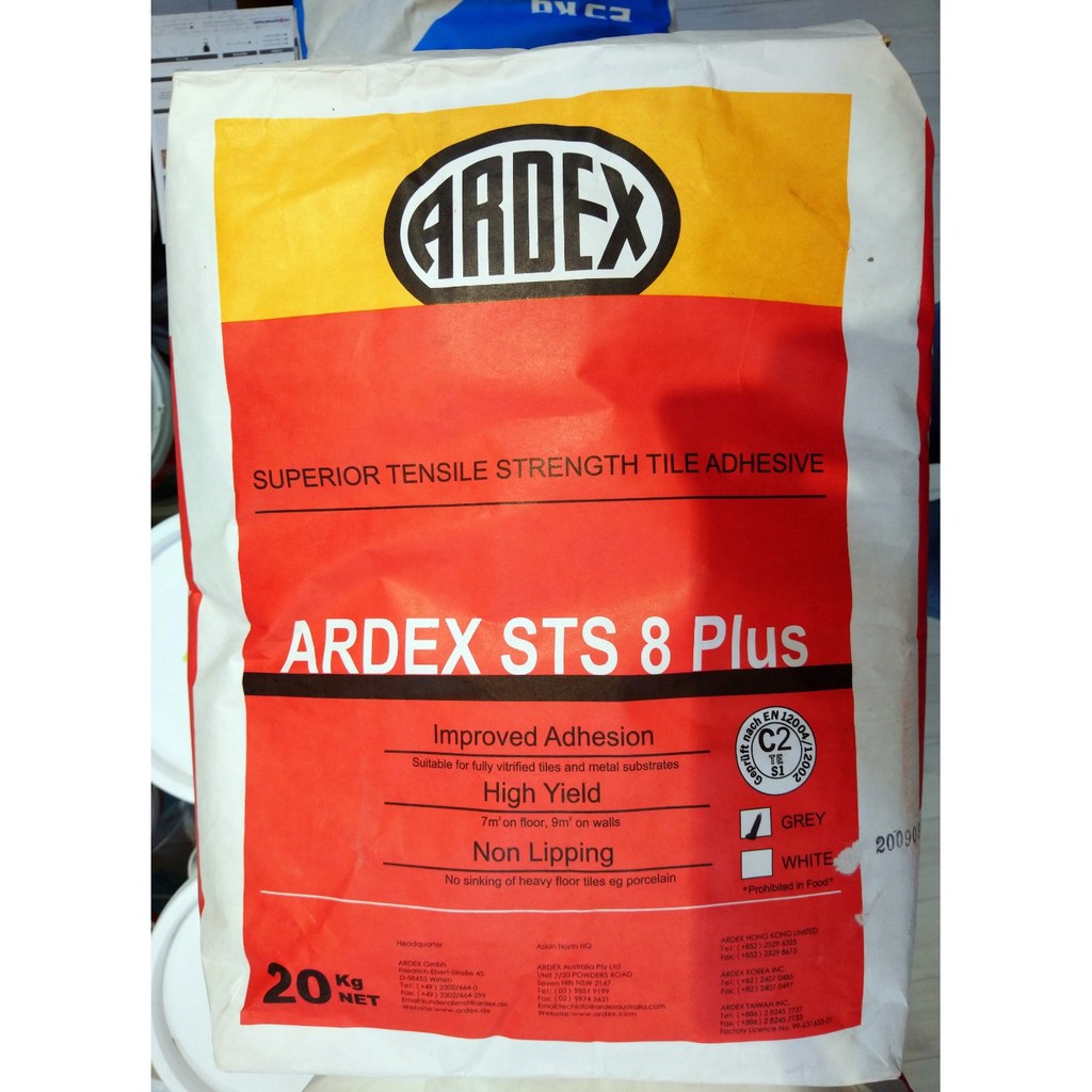 唐元建材 亞德士ardex Sts8 Plus 超強抗張力磁磚黏著劑 灰 蝦皮購物