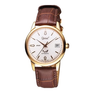 Ogival 愛其華 女 復刻紀念皮革錶帶 機械腕錶 (1929-24ABR) 31-35mm