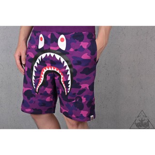 【HYDRA】A Bathing Ape Color Camo Shark Shorts 紫迷彩 短褲【BAPE17】