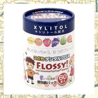 《小巴趴趴造》現貨！日本Flossy 兒童水果口味牙線 60入 牙線棒 兒童牙線 水果口味