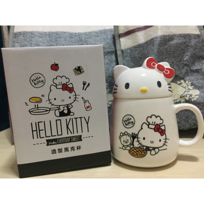 85度C 集點加價購 Hello Kitty造型馬克杯 白色