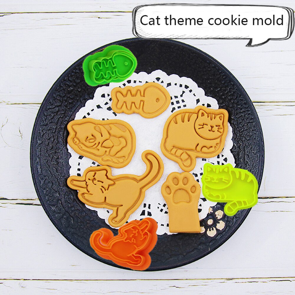 貓爪曲奇刀模具diy餅乾蛋糕裝飾三維模具烘焙工具