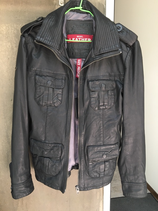 Superdry New Brad Leather Jacket 全新含吊牌，僅試穿| 蝦皮購物