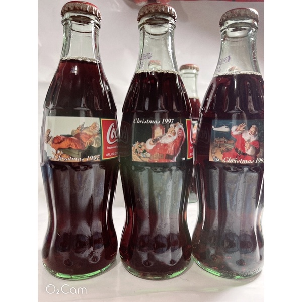 早期老物收藏1997年～復古瓶CLASSIC🎄237ml聖誕老公公可口可樂～玻璃瓶～三款分售～收藏用