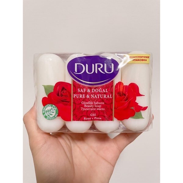 土耳其DURU 玫瑰 植粹保濕香皂85g*4 4入1組 全新