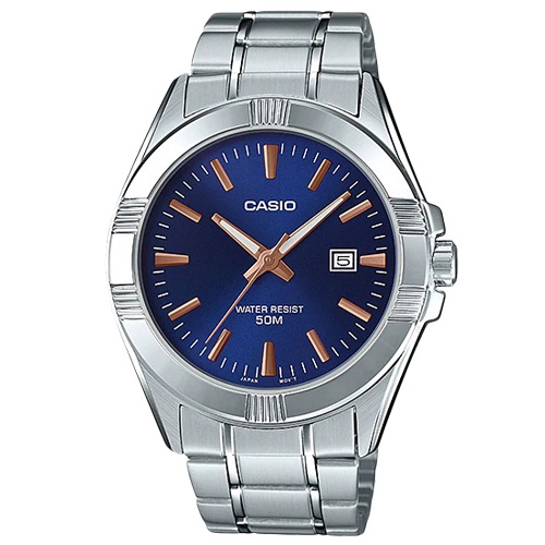 【CASIO】卡西歐 指針錶 不鏽鋼錶帶 50米防水 礦物玻璃 MTP-1308D-2A 台灣卡西歐保固一年
