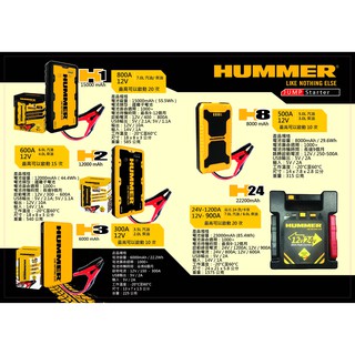 Hummer H24 大車救車行動電源 24v/12v 通用