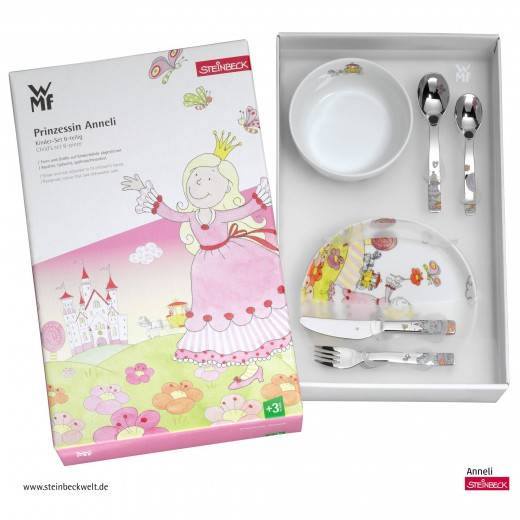 WMF 小公主 不鏽鋼兒童餐具 6件組 餐具組 Prinzessin Annelie