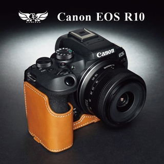 【台灣TP】適用於 Canon EOS R10 EOSR10 開底真皮底座 牛皮 快拆電池 相機包 皮套