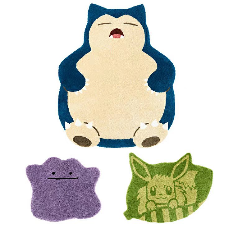 限時特價 Pokemon寶可夢Karimoku傢具聯名擋路卡比獸百變怪地毯創意腳墊子寶可夢 皮卡丘 沙發 傢居