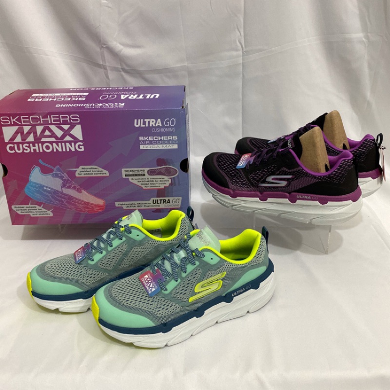 SKECHERS✅寬楦⭐避震慢跑鞋⭐型號: 17690W/BKPR (紫色)GORUN MAX CUSHIONING