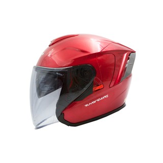 ZUVER RO-2 ST-002 亮光酒紅 素色 內墨鏡 3/4 半罩 安全帽 【 歐樂免運】