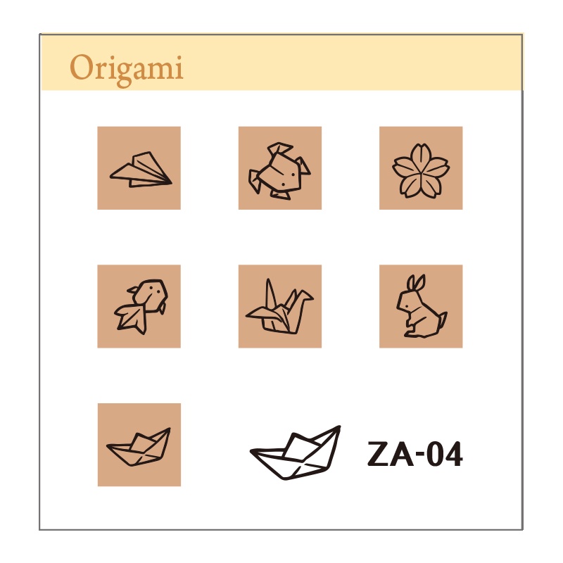 【 Micia 美日手藝館 】-和風雜貨印章-摺紙小物 ZA-04