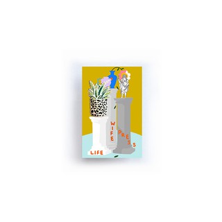 美國Life Wife Press Terrazzo Planter 虎尾蘭別針胸針銀色